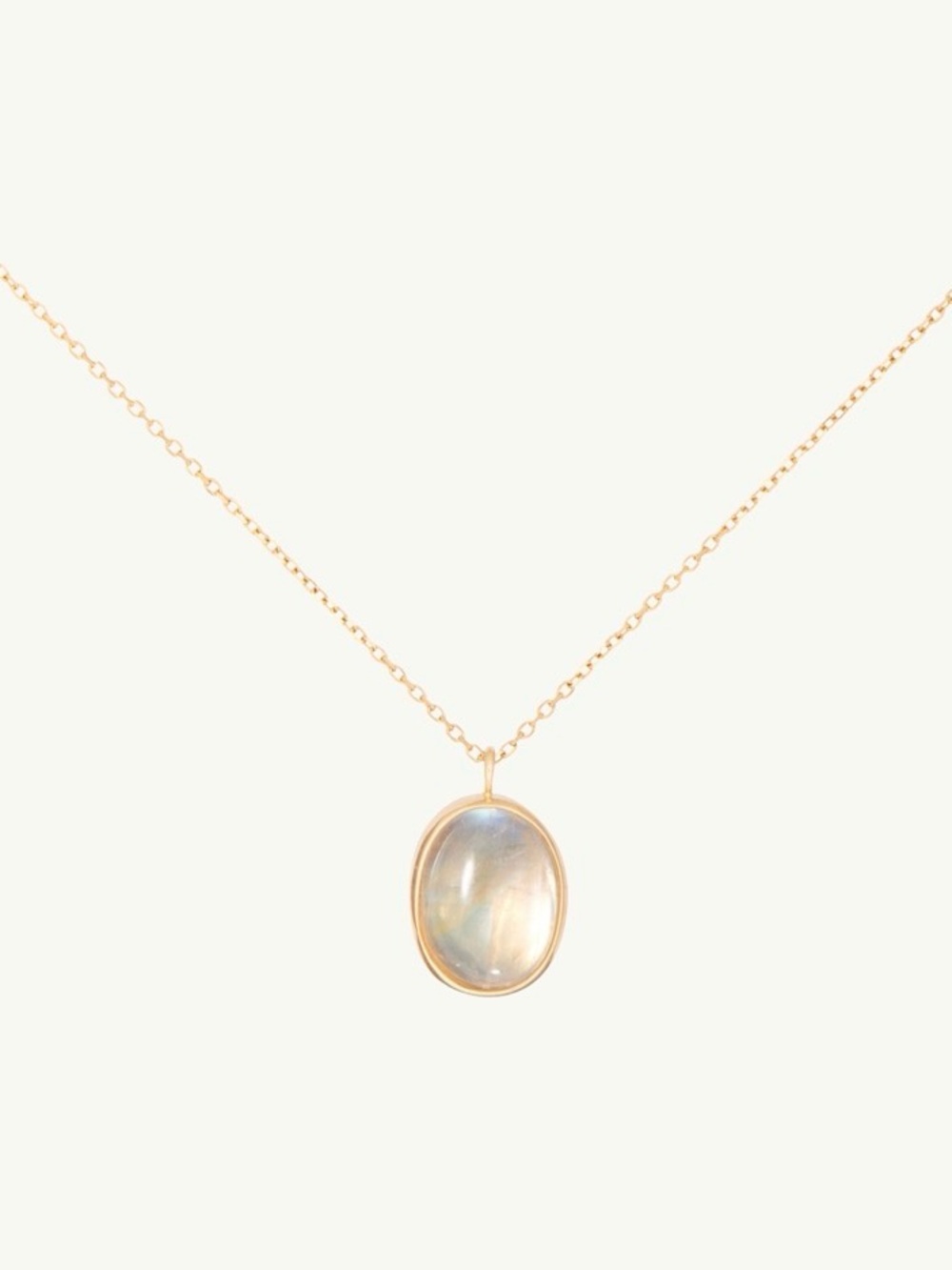 Catbird Sorcerer’s Pendant, 14k Moonstone Oval Pendant Necklace - 16 inch length - Picture 6 of 6